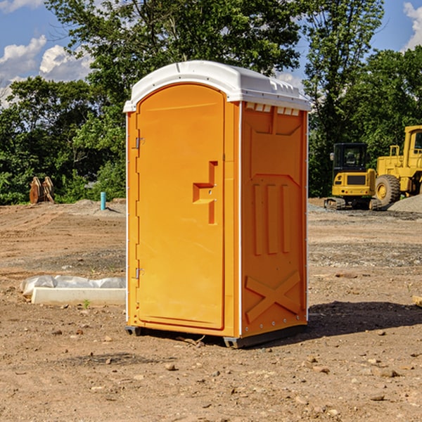 can i customize the exterior of the portable restrooms with my event logo or branding in Blevins